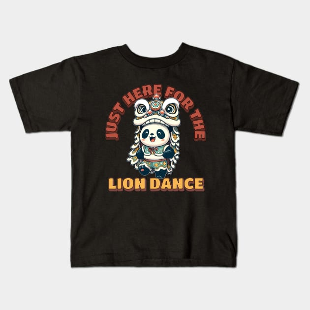 Panda Celebrates Year of the Dragon 2024 Kids T-Shirt by Half Sugar Boba